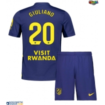 Otroški Nogometni dresi Atletico Madrid Giuliano Simeone #20 Gostujoči 2025-26 Kratek Rokav (+ Kratke hlače)